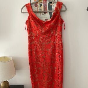 ❤️Boohoo Lace Off The Shoulder Midi Pencil Dress